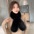 Women's Sweet Solid Color Imitation Fur Scarf