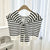 Women's Sweet Stripe Knit Crochet Lace Shawl