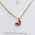 Women's Titanium Steel Pendent Inlaid Zircon Heart Necklace