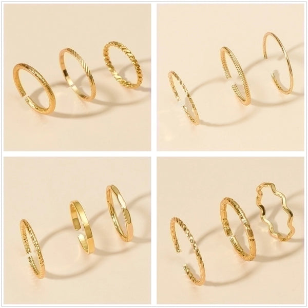 Ethnic Style Geometric Alloy Stainless Steel Rings