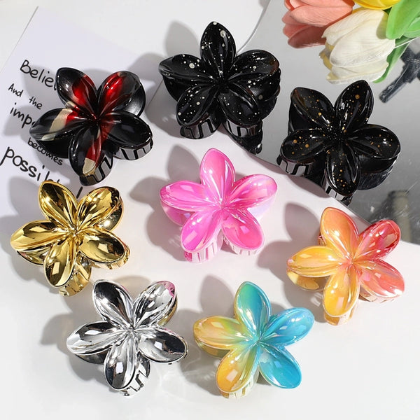 Women's Vacation Simple Style Flower Plastic Hair Claws