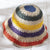 Women's Vacation Stripe Wide Eaves Straw Hat