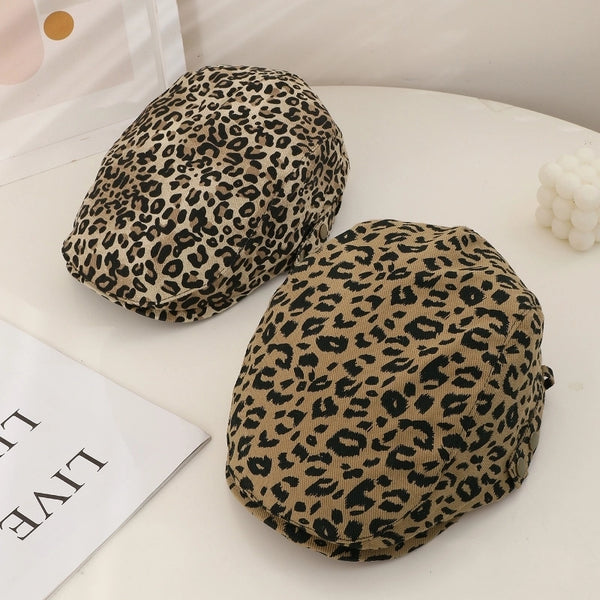 Women's Vintage Style Classic Style Streetwear Leopard Wide Eaves Curved Eaves Advance Hats