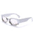 Y2K Hip-Hop Exaggerated Oval Pc Special-Shaped Mirror Full Frame Women's Sunglasses