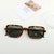 Y2K Vacation Solid Color Pc Resin Square Full Frame Women's Sunglasses