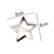 Y2g Hot Girl Star Hairpin  Style Metal Sweet Cool Clip Silver Five-Pointed Star Hairpin  BB Clip