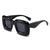 Y2k Color Block Pc Square Full Frame Women's Sunglasses