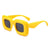 Y2k Color Block Pc Square Full Frame Women's Sunglasses