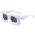 Y2k Color Block Pc Square Full Frame Women's Sunglasses