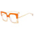 Y2k Hip-hop Retro Geometric Pc Square Full Frame Glasses