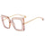 Y2k Hip-hop Retro Geometric Pc Square Full Frame Glasses