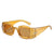 Y2k Hip-hop Solid Color Pc Square Full Frame Women's Sunglasses