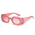 Y2k Hip-hop Solid Color Pc Square Full Frame Women's Sunglasses