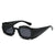 Y2k Hip-hop Solid Color Pc Square Full Frame Women's Sunglasses