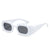 Y2k Hip-hop Solid Color Pc Square Full Frame Women's Sunglasses