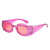 Y2k Hip-hop Solid Color Pc Square Full Frame Women's Sunglasses