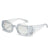 Y2k Hip-hop Solid Color Pc Square Full Frame Women's Sunglasses