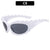 Y2k Hip-hop Streetwear Wings Ac Polygon Full Frame Women's Sunglasses