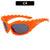 Y2k Hip-hop Streetwear Wings Ac Polygon Full Frame Women's Sunglasses