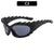 Y2k Hip-hop Streetwear Wings Ac Polygon Full Frame Women's Sunglasses