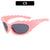 Y2k Hip-hop Streetwear Wings Ac Polygon Full Frame Women's Sunglasses