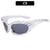 Y2k Hip-hop Streetwear Wings Ac Polygon Full Frame Women's Sunglasses