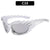 Y2k Hip-hop Streetwear Wings Ac Polygon Full Frame Women's Sunglasses