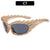 Y2k Hip-hop Streetwear Wings Ac Polygon Full Frame Women's Sunglasses