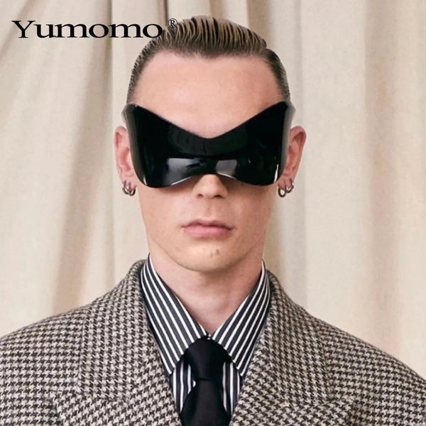 Y2k Punk Geometric Pc Polygon Frameless Men's Sunglasses