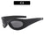 Y2k Punk Gradient Color Ac Oval Frame Full Frame Women's Sunglasses