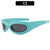 Y2k Punk Gradient Color Ac Oval Frame Full Frame Women's Sunglasses