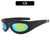 Y2k Punk Gradient Color Ac Oval Frame Full Frame Women's Sunglasses