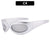 Y2k Punk Gradient Color Ac Oval Frame Full Frame Women's Sunglasses