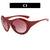 Y2k Solid Color Pc Round Frame Full Frame Women's Sunglasses