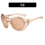 Y2k Solid Color Pc Round Frame Full Frame Women's Sunglasses