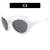 Y2k Solid Color Pc Round Frame Full Frame Women's Sunglasses