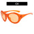 Y2k Solid Color Pc Round Frame Full Frame Women's Sunglasses