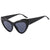 Y2k Streetwear Solid Color Ac Cat Eye Full Frame Women's Sunglasses