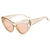 Y2k Streetwear Solid Color Ac Cat Eye Full Frame Women's Sunglasses