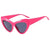 Y2k Streetwear Solid Color Ac Cat Eye Full Frame Women's Sunglasses