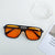 Y2k Vacation Color Block Pc Resin Oval Frame Full Frame Women's Sunglasses