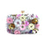 Yellow Blue Black Satin Flower Square Evening Bags