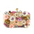 Yellow Blue Black Satin Flower Square Evening Bags