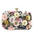 Yellow Blue Black Satin Flower Square Evening Bags