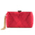 Yellow Red Wine Red Satin Silk Solid Color Tassel Square Evening Bags