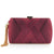 Yellow Red Wine Red Satin Silk Solid Color Tassel Square Evening Bags