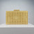 Yellow White Arylic Solid Color Hollow Square Evening Bags