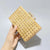 Yellow White Arylic Solid Color Hollow Square Evening Bags