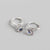 Yhe0156 S925 Sterling Silver Eyes Eyelashes Blue Zircon Earrings