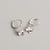 Yhe0221 S925 Sterling Silver Minimalist Butterfly Insect Silver Earrings